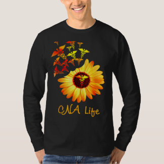 T-shirt Cna Life Tournesol Mignonne Infirmière Pour Hommes