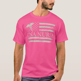T-shirt Cna Nurse American Flag Usa Nurse Health Care