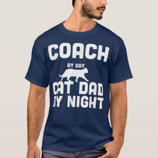 T-shirt Coach Par Jour Chat Papa Par Chemise De Nuit