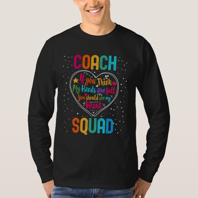 T-shirt Coach Squad Appreciation Week Back to School Heart (Devant)