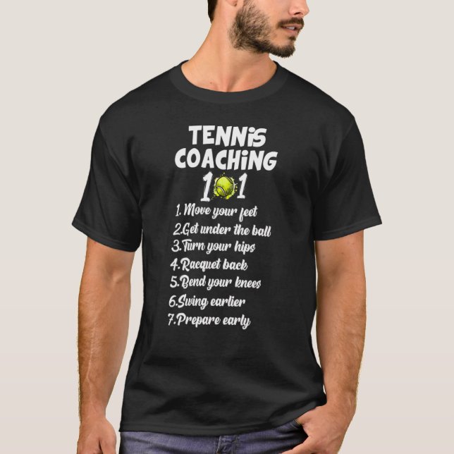 T-shirt Coaching Tennis 101 Meilleurs Conseils D'Entraînem (Devant)