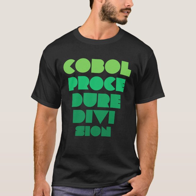 T-shirt Cobol Programmation Division de la procédure lingu (Devant)