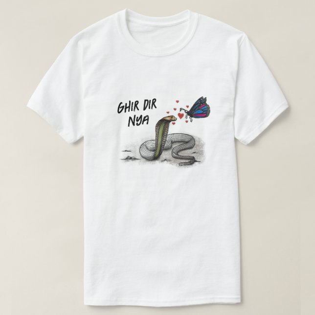 T - Shirt: Cobra & Butterfly Embrace T-Shirt (Design vorne)