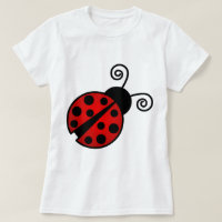 Coccinelle mignonne - rouge et noir