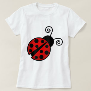 T-shirt Coccinelle mignonne - rouge et noir