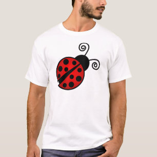 T-shirt Coccinelle mignonne - rouge et noir