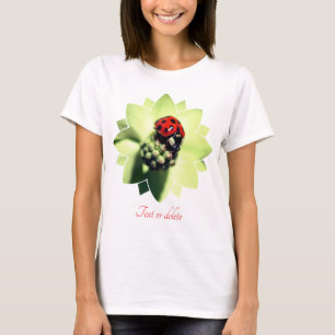 T-shirt Coccinelle sur fleur de cornouiller personnalisé n