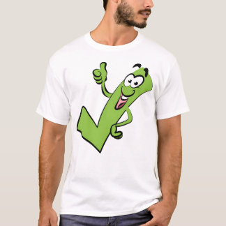 T-shirt Coche de chèque vert cochée