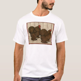 T-shirt Cochines : Bantams rouges texturés