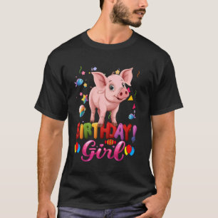 T-shirt Cochon Anniversaire Princesse Fille Son Anniversai