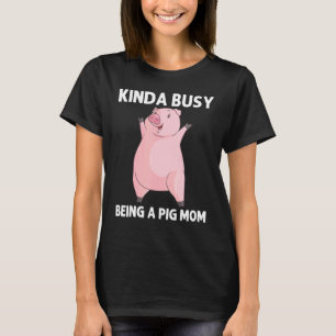 T-shirt Cochon Cool Pour Femme Mère Truie Sanglier Porc Fe