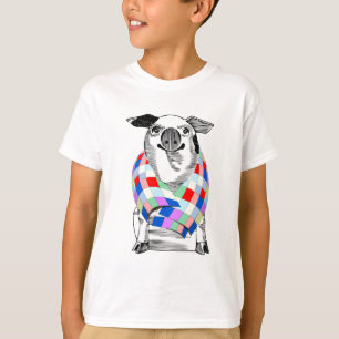 T-shirt Cochon dans une couverture