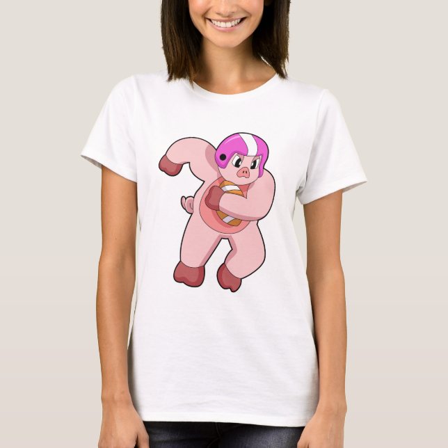 T-shirt Cochon de football (Devant)