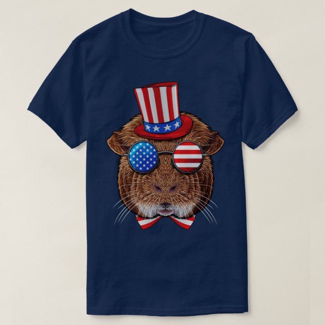 T-shirt Cochon de Guinée 4 juillet Cochon de Guinée Améric (Design devant)