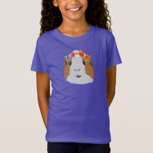 T-Shirt Cochon de Guinée de la Couronne de fleurs