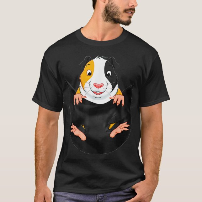 T-shirt Cochon de Guinée drôle dans votre poche _3  (Devant)