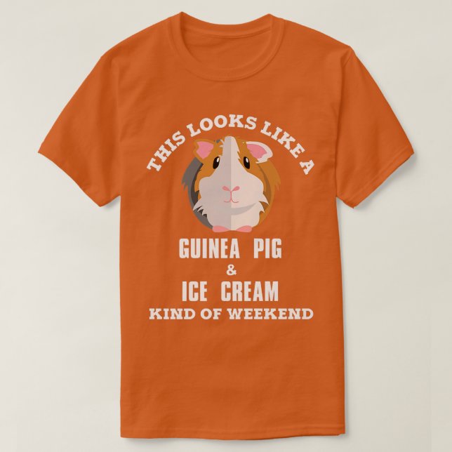 T-shirt Cochon de Guinée et glace (Design devant)