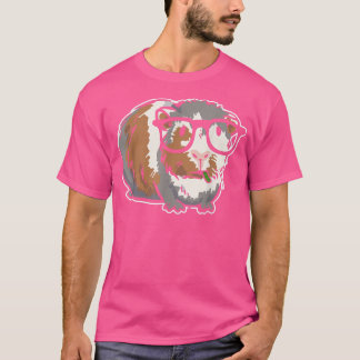 T-shirt Cochon de Guinée intelligent avec lunettes - Cocho