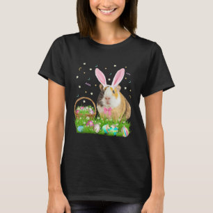 T-shirt Cochon de Guinée mignonne Oeufs de lapin de Pâqu