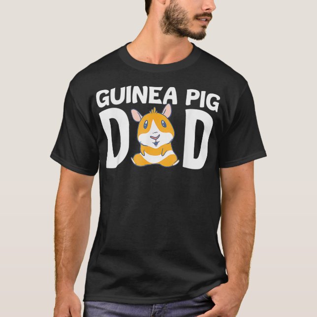T-shirt Cochon de Guinée papa cobaye propriétaires d'anima (Devant)