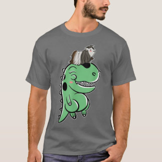 T-shirt Cochon De Guinée Sur Le Cochon De Guinée Dinosaur