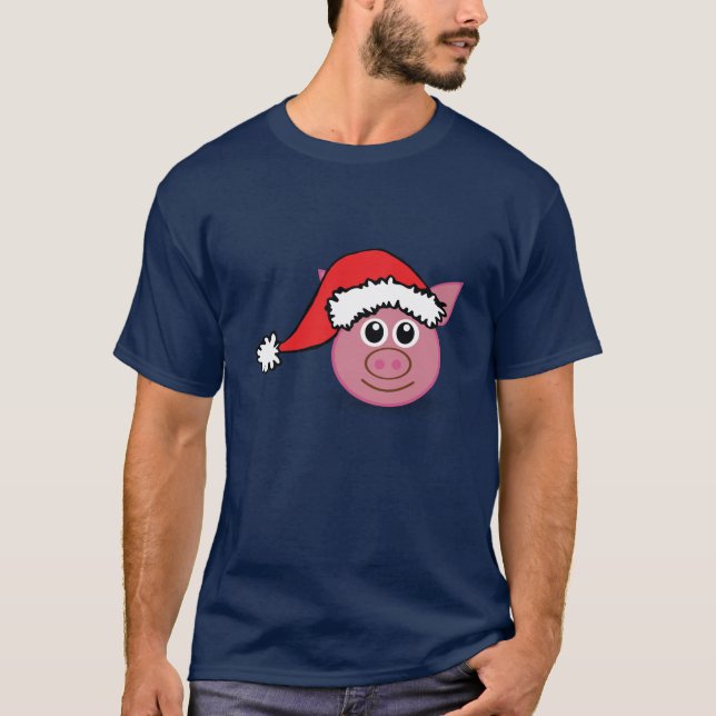 T-shirt Cochon de Noël mignon (Devant)