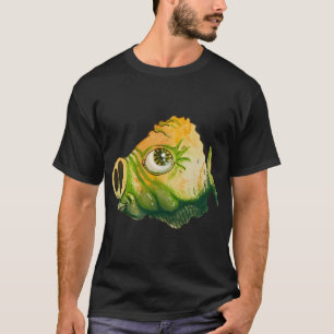 T-shirt Cochon de poisson vert et jaune