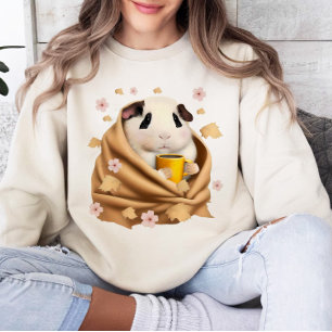 T-shirt Cochon d'Inde Dans Une Couverture, Automne, Cochon