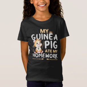 T-Shirt Cochon d'Inde Mignon a Mangé Mon Devoir