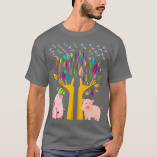 T-shirt Cochon en dessous de l'arbre peppa
