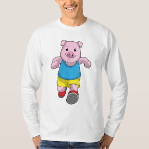 T-shirt Cochon en tant que coureur à l'exécution