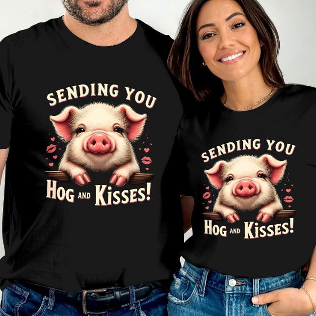 T-shirt Cochon et baisers Valentines mignonette Cochon End (Créateur téléchargé)