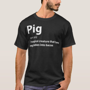 T-shirt Cochon et balise Définition Drôle cadeau