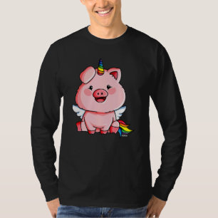 T-shirt Cochon Horn Unicorne Costume de cochon Robe de lux