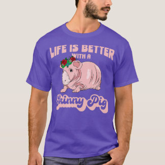 T-shirt Cochon maigre Lover cadeaux Cavy Pet Rodent Guinée