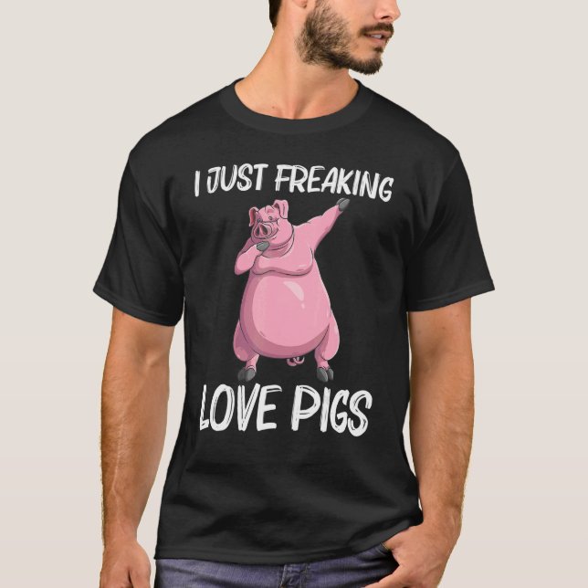 T-shirt Cochon Migné Pour Hommes Femmes Animaux Alimentati (Devant)