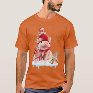 T-shirt Cochon mignonne Bienvenue Joyeux Noël