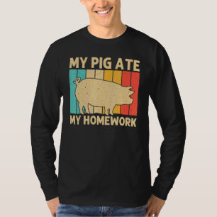T-shirt Cochon pour garçons enfants Bacon Animal Porc élev