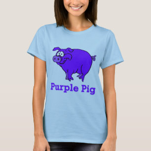 T-shirt Cochon pourpre sur le vêtement, les grenouilles, l