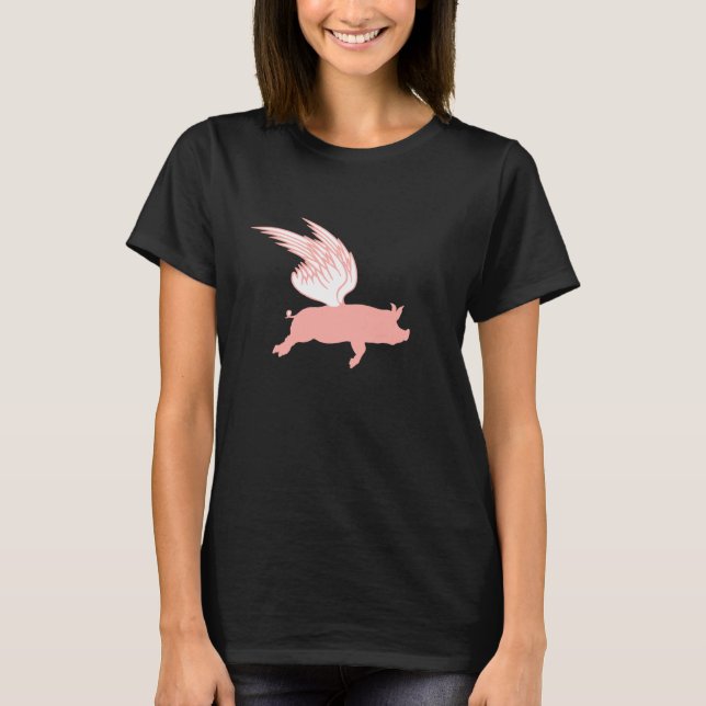T-shirt Cochon Quand Les Ailes Peuvent Faire Voler Les Coc (Devant)