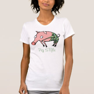 T-shirt cochon STYle drôle piggie en pantalon