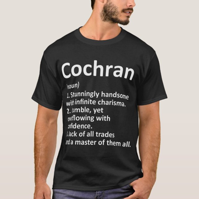 T-shirt COCHRAN Définition Drôle Nom de famille Anniversai (Devant)