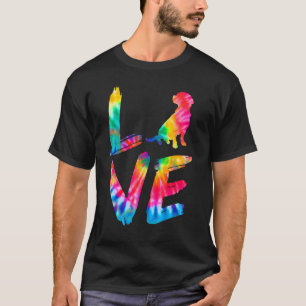 T-shirt Cockalier Tie Dye Log Chien Maman Papa