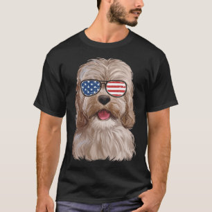 T-shirt Cockapoo Hommes Femmes Enfants Chien Drapeau Améri