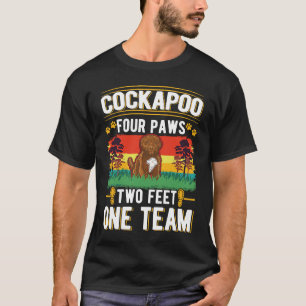 T-shirt Cockapoo quatre pattes deux pieds une équipe Cocka