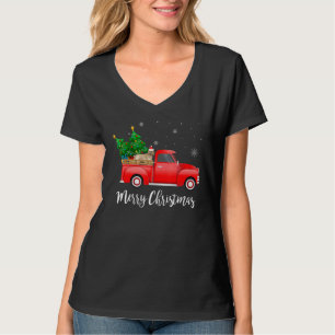 T-shirt Cockapoo Red Truck Christmas Tree Xmas Chien