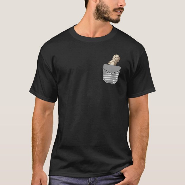 T-shirt Cockapou Chien Détaillé En Pocket Premium (Devant)