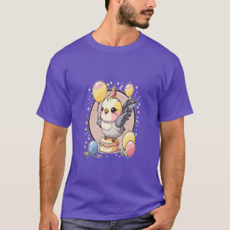 T-shirt Cockatiel Anniversaire Parrot Birdheme Fille