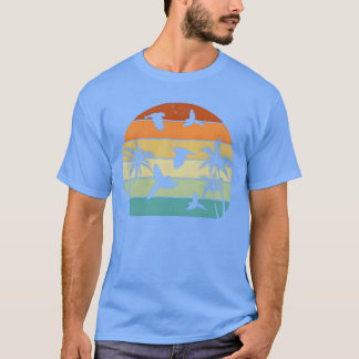 T-shirt Cockatiel Bird Retro Parrots Sunset Parrot Birds f