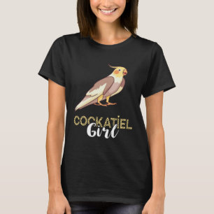 T-shirt Cockatiel Girl Bird Parrot Propriétaire d'oiseaux 